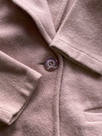 ME&B Dusty Pink Longline Coat — detail