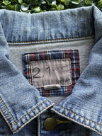 2.1 Denim Blue Patch Detail Sleeveless Jacket — brand