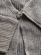 Camera Women Taupe Ribbed Button Cardigan — detail