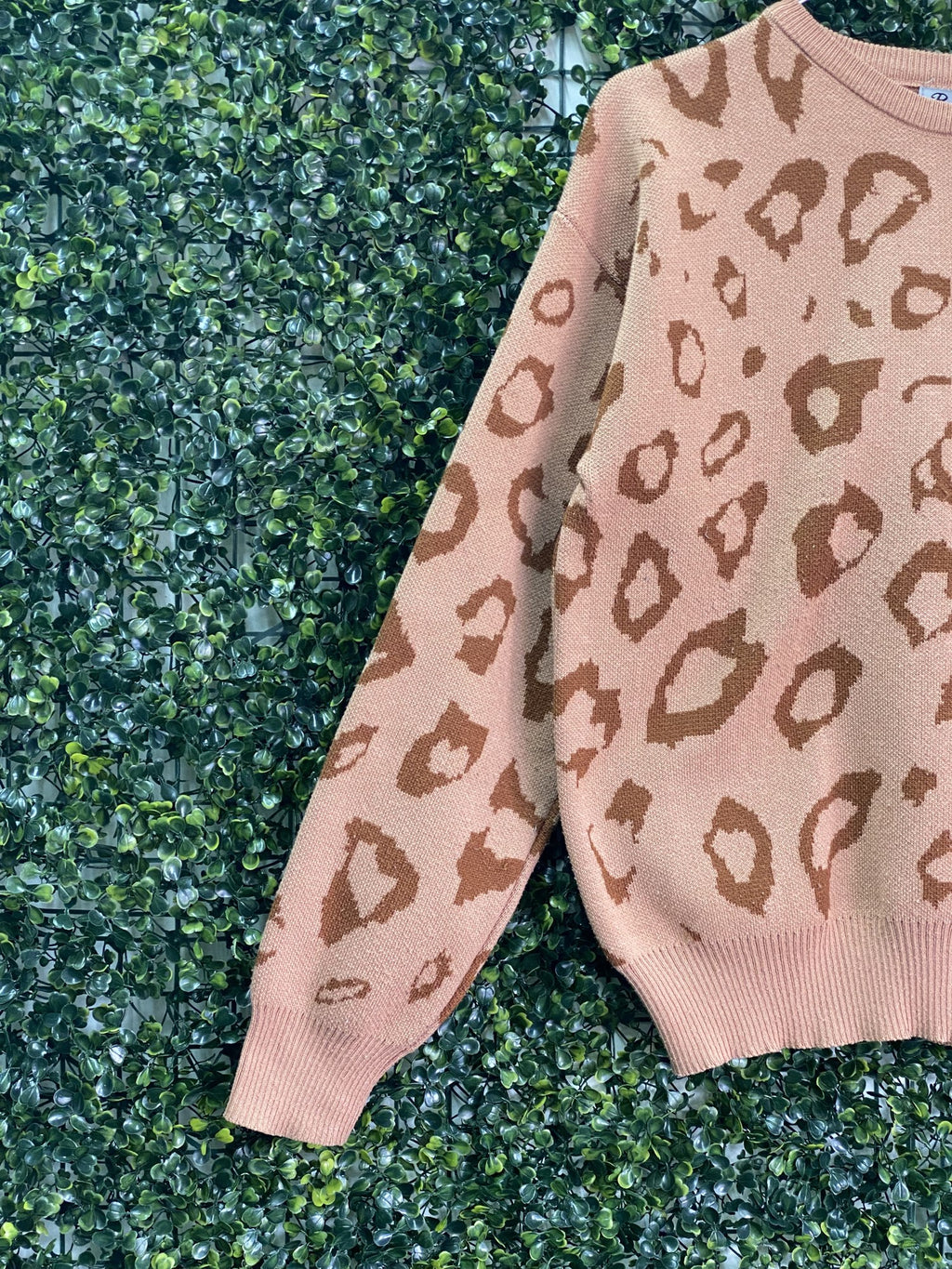 Rainbow Nation Camel Leopard Knit Jumper — detail