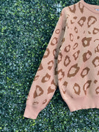 Rainbow Nation Camel Leopard Knit Jumper — detail