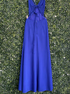Jolie Comme Moi Cobalt Blue Tie-Back Maxi Dress — back