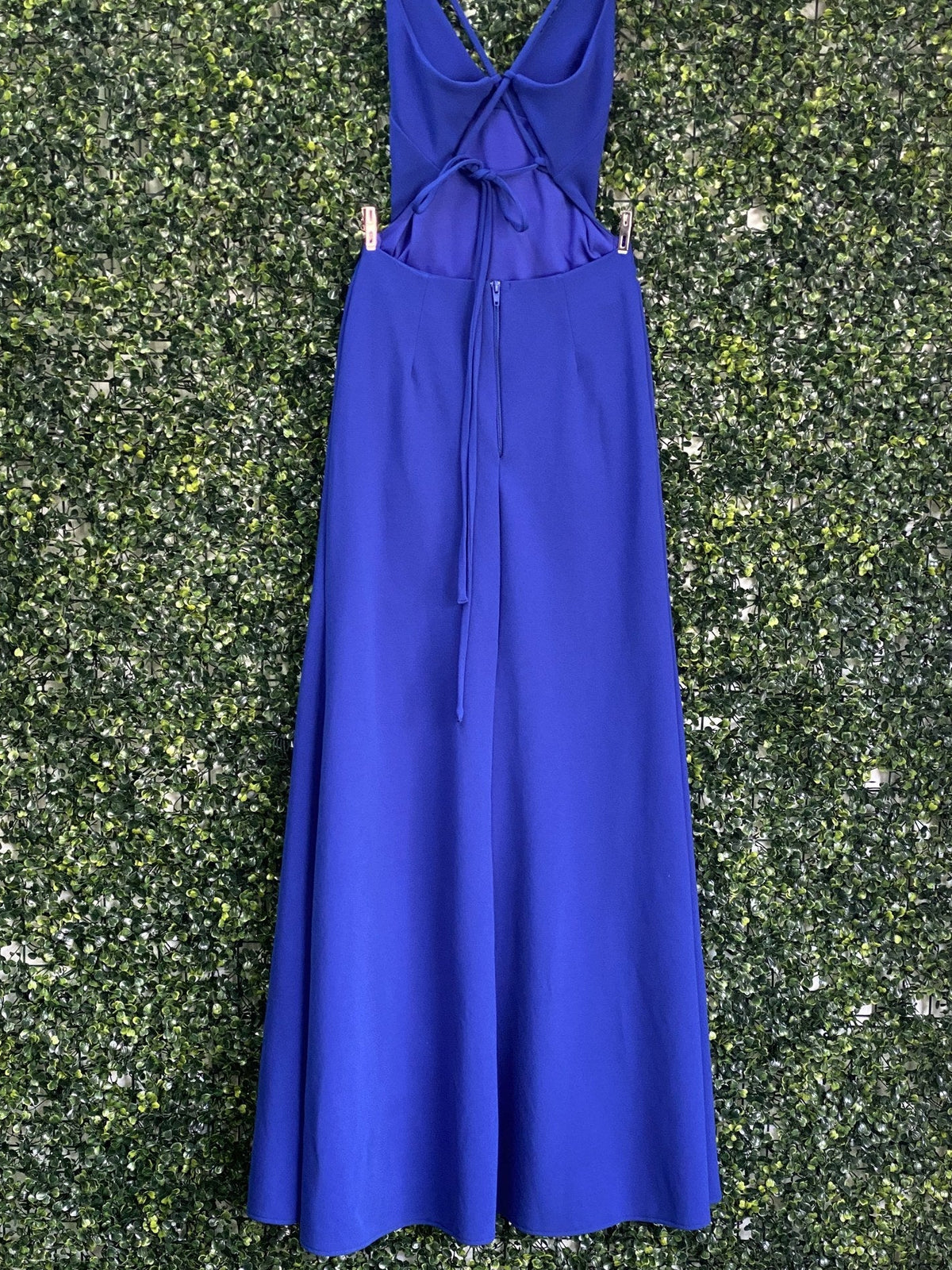 Jolie Comme Moi Cobalt Blue Tie-Back Maxi Dress — back