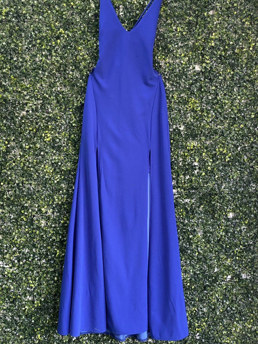 Jolie Comme Moi Cobalt Blue Tie-Back Maxi Dress — detail