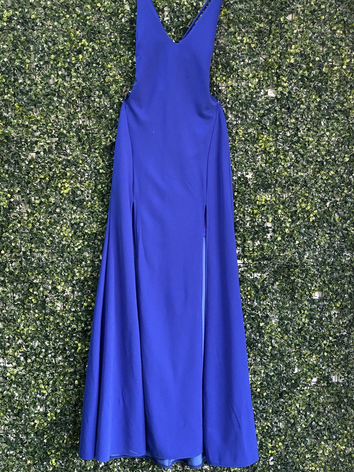 Jolie Comme Moi Cobalt Blue Tie-Back Maxi Dress — detail