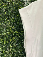 Zara White Cotton Sleeveless Boxy Top — detail