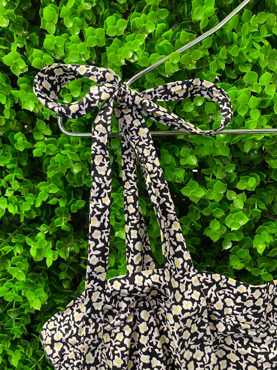 H&M Black Floral Playsuit
