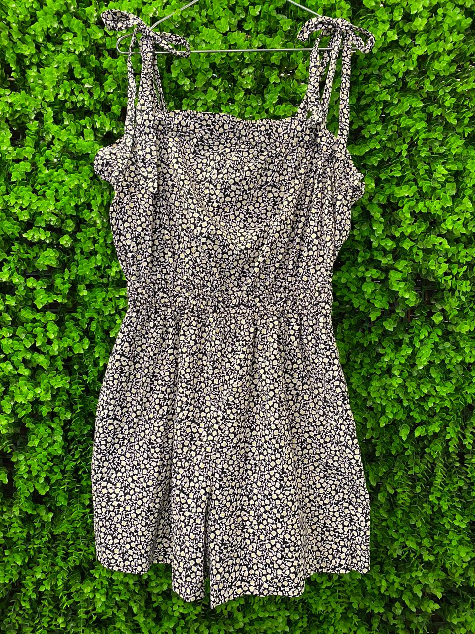 H&M Black Floral Playsuit
