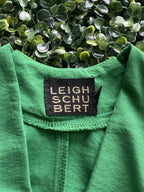 Leigh Schubert Emerald Green Draped Blouse — brand