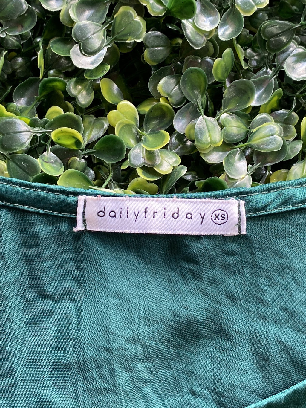 Dailyfriday Forest Green Cold-Shoulder Blouse — brand