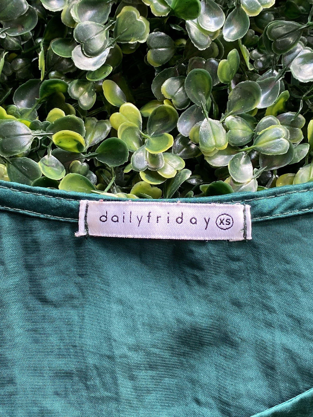 Dailyfriday Forest Green Cold-Shoulder Blouse — brand