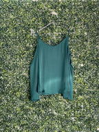Dailyfriday Forest Green Cold-Shoulder Blouse — detail