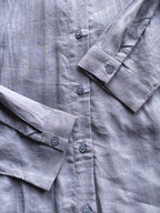 Lilac Linen-Blend Relaxed Button-Up Shirt — detail