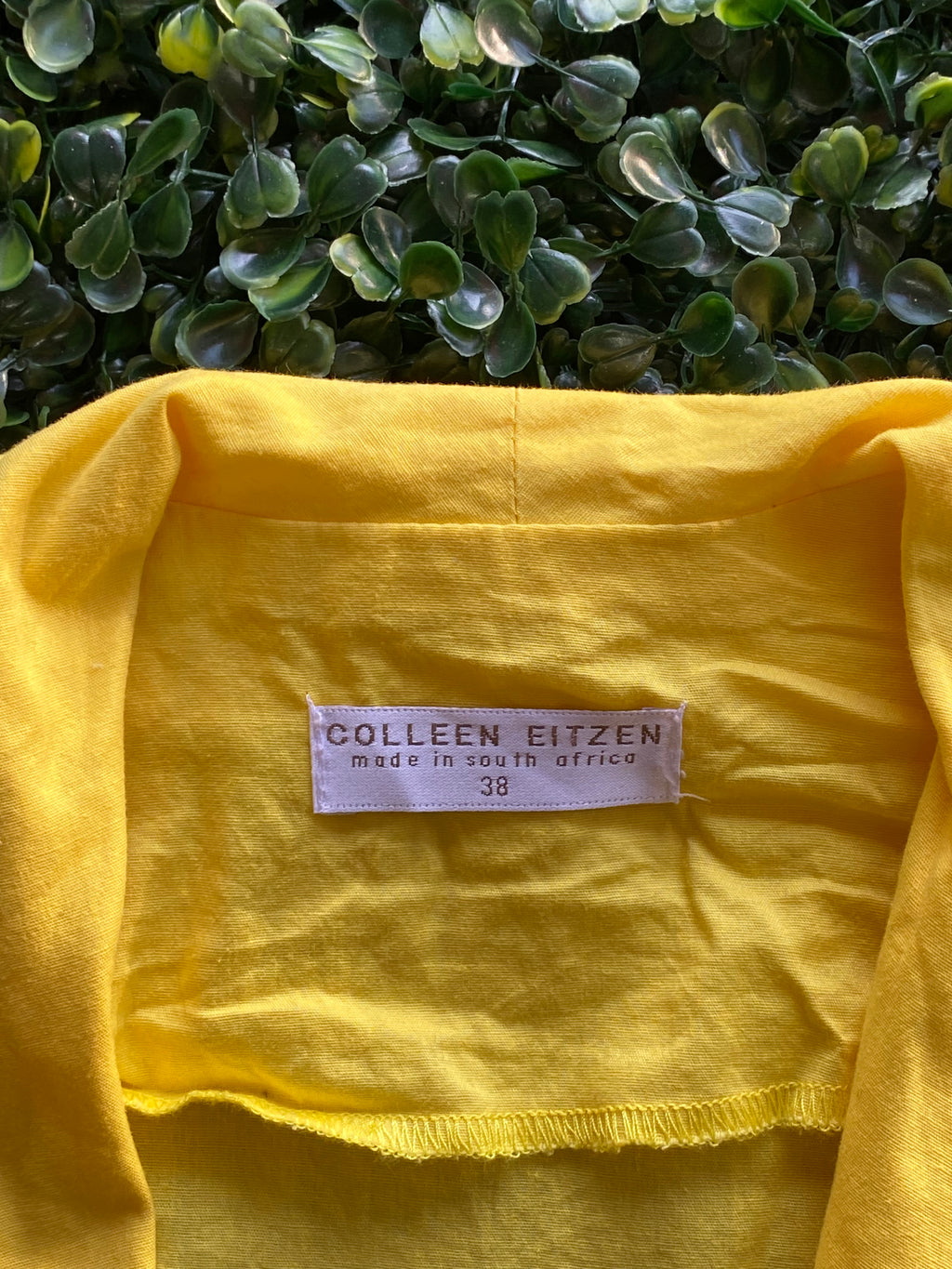 Colleen Eitzen Sunshine Yellow Waterfall Duster — brand