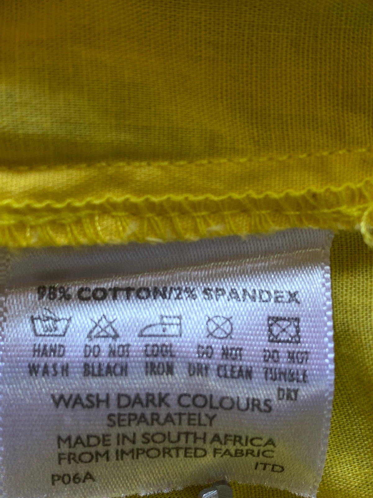 Colleen Eitzen Sunshine Yellow Waterfall Duster — care