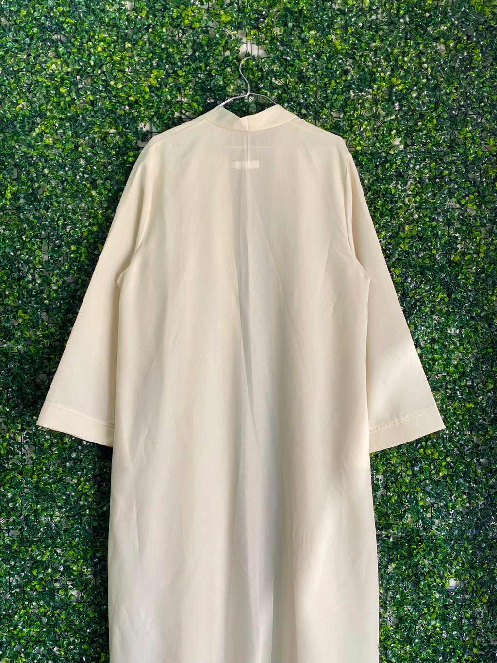 Rare Earth Cream Minimalist Longline Duster — back