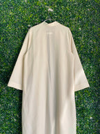 Rare Earth Cream Minimalist Longline Duster — back