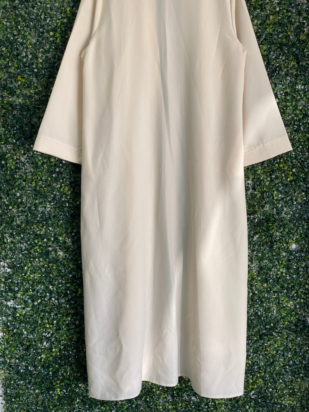 Rare Earth Cream Minimalist Longline Duster — detail