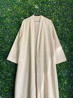 Rare Earth Cream Minimalist Longline Duster — front