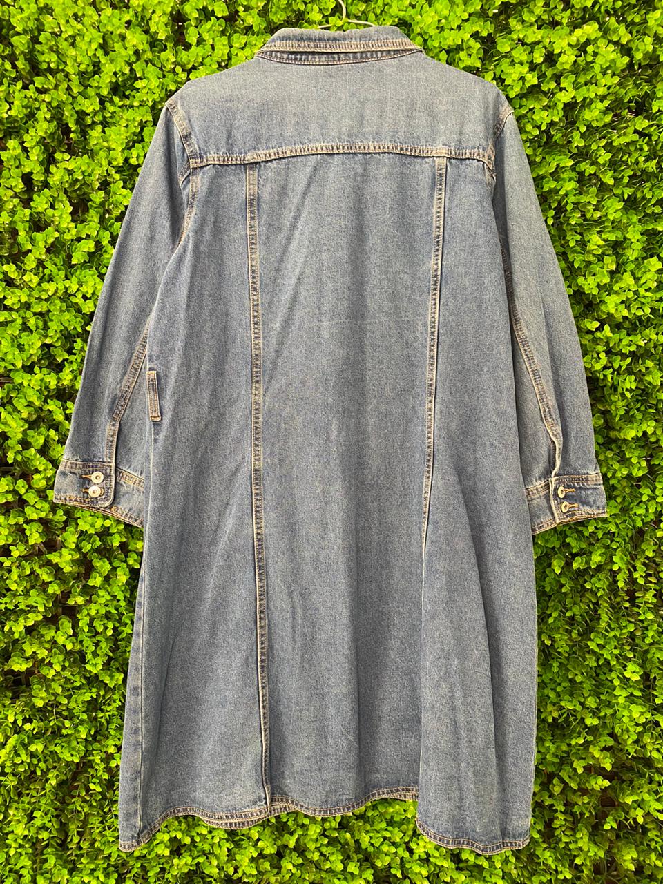 Denim Button-Through Dress Jacket