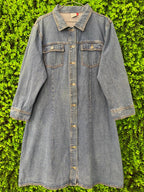 Denim Button-Through Dress Jacket