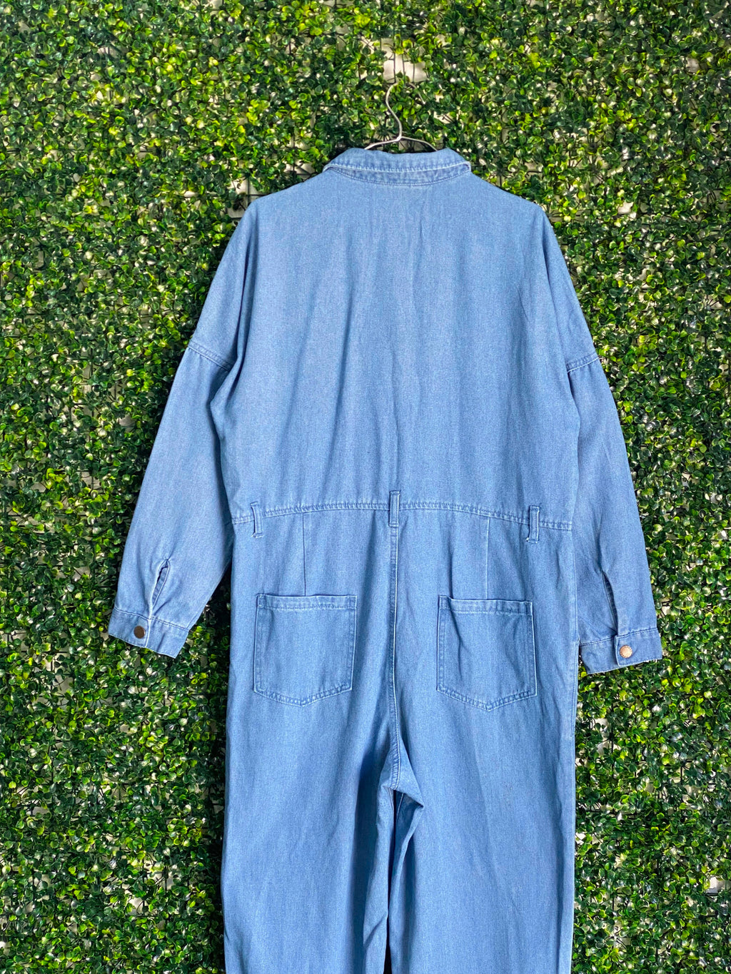 Tango Light-Wash Denim Utility Jumpsuit — back