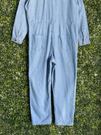 Tango Light-Wash Denim Utility Jumpsuit — detail