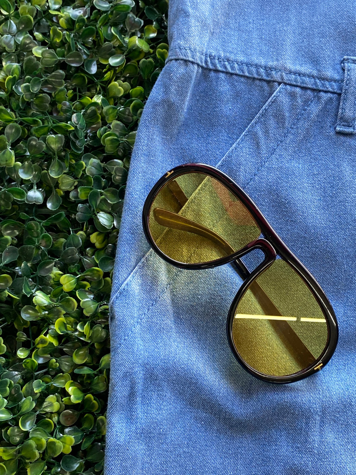 Tango Light-Wash Denim Utility Jumpsuit — detail