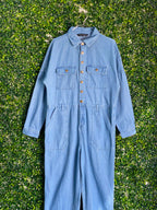 Tango Light-Wash Denim Utility Jumpsuit — front