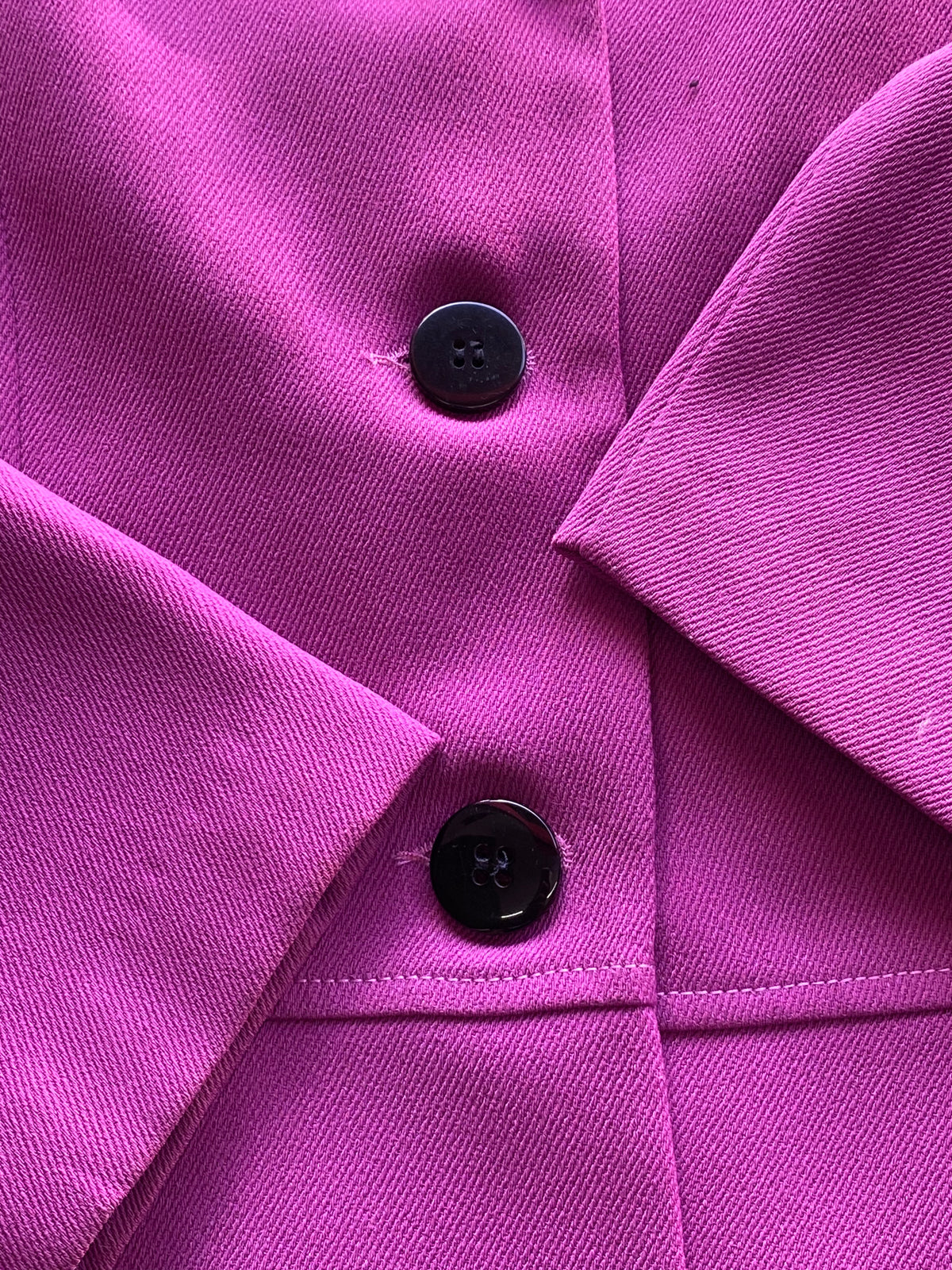 Obsession Magenta Tailored Three-Button Blazer — detail