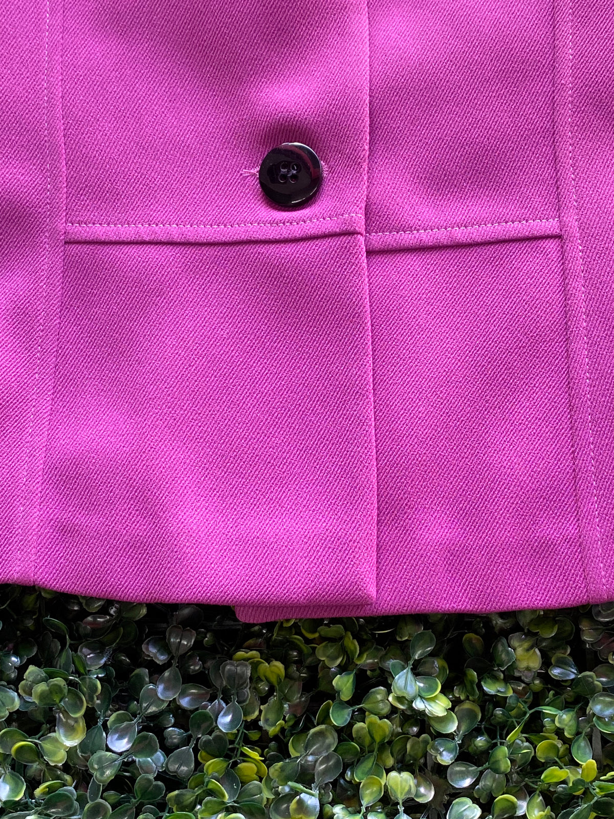 Obsession Magenta Tailored Three-Button Blazer — detail