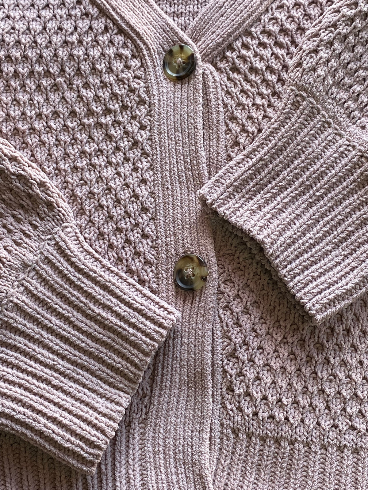 Woolworths Taupe Textured Button-Front Cardigan — detail