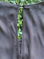 Soft & Concept Black Flutter-Sleeve Jumpsuit — detail