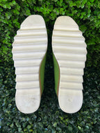 Via Pinky Lime Green Patent Star Platform Oxfords — detail