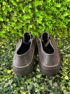 Melissa Black Gold-Speckled Lace-Up Shoes — back