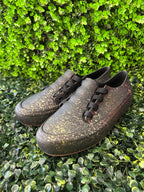Melissa Black Gold-Speckled Lace-Up Shoes — detail