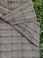 About Me Grey Plaid Wrap-Detail Pencil Skirt — detail