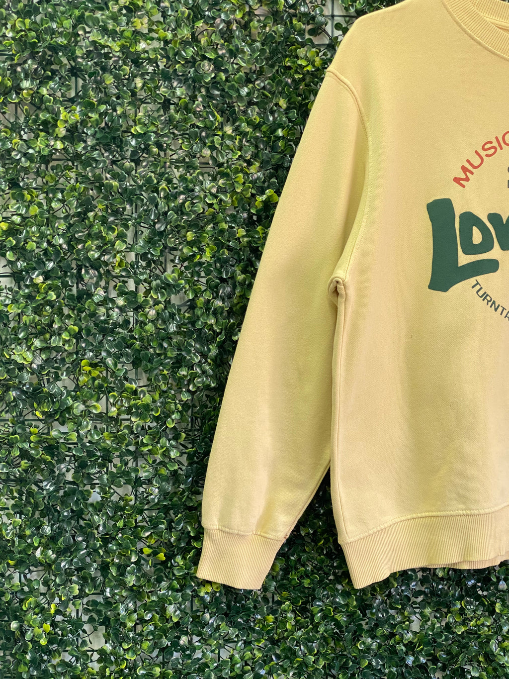 Zara Yellow London Graphic Sweatshirt — detail