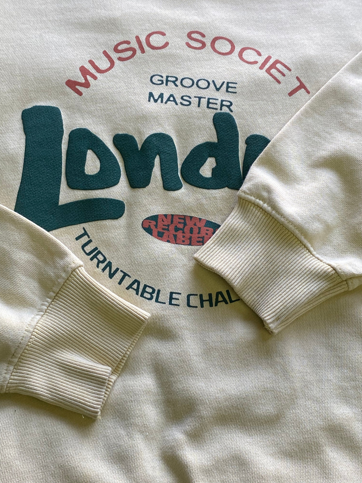 Zara Yellow London Graphic Sweatshirt — detail