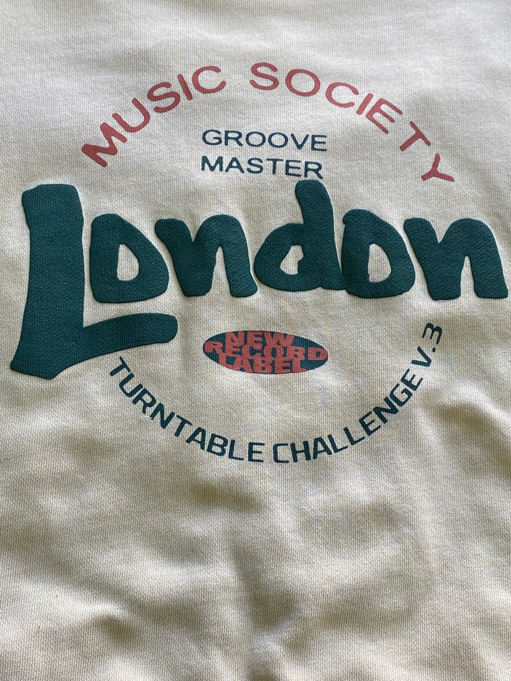 Zara Yellow London Graphic Sweatshirt — detail