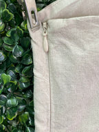 H&M Cream Linen Blend Strappy Mini Dress — detail