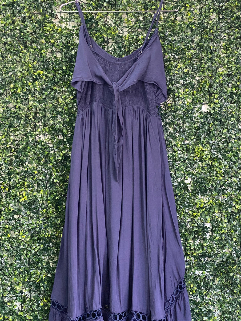 New Feeling Deep Purple Tiered Maxi Dress — back
