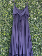 New Feeling Deep Purple Tiered Maxi Dress — back