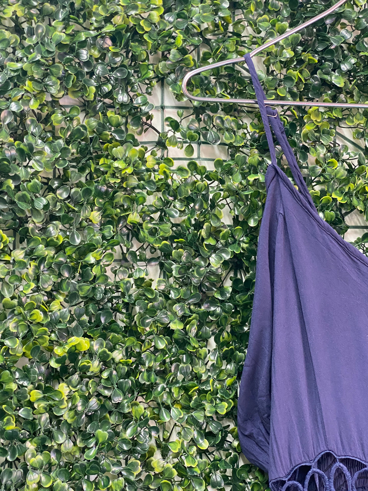 New Feeling Deep Purple Tiered Maxi Dress — detail