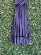 New Feeling Deep Purple Tiered Maxi Dress — detail