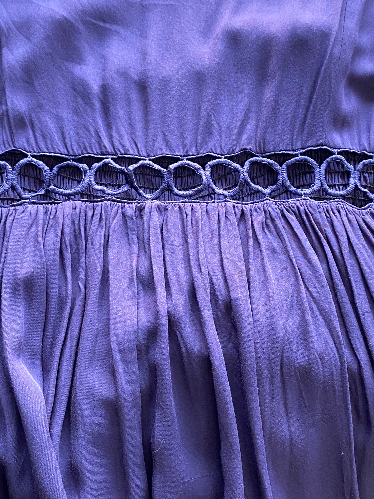 New Feeling Deep Purple Tiered Maxi Dress — detail