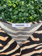 Woolworths Zebra Print Draped Blouse