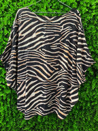 Woolworths Zebra Print Draped Blouse
