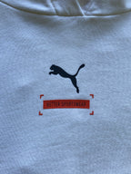 Puma Cream Cropped Sports Graphic Hoodie — detail