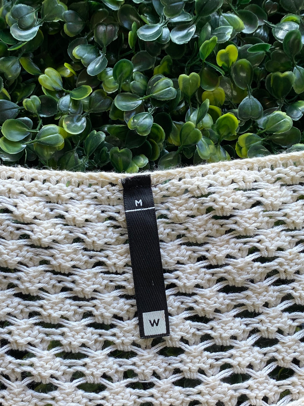 Woolworths Cream Open-Knit Cotton Blend Jersey — brand